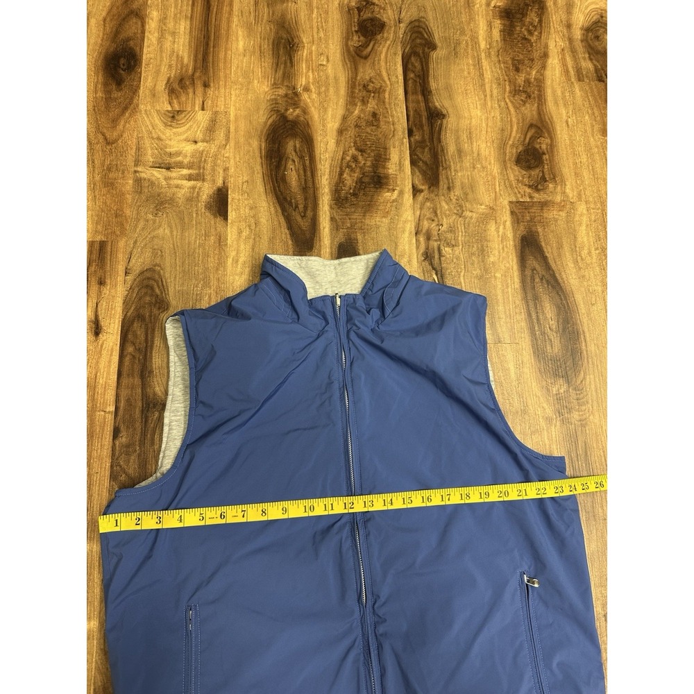 Peter Millar Blue Zip Up Crown Soft Reversible Golf Vest Men's Size XL - Picture 3 of 6